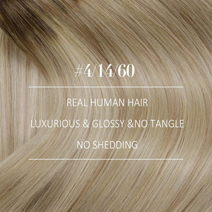 Dunkelbraune Echthaar Tressen 55cm – 100g Weft Extensions