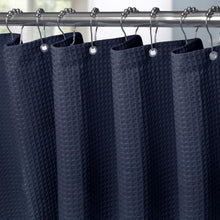 Waffel Duschvorhang Marineblau Anti-Schimmel 92x182cm