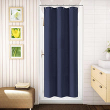 Waffel Duschvorhang Marineblau 92x182cm mit Metallhaken