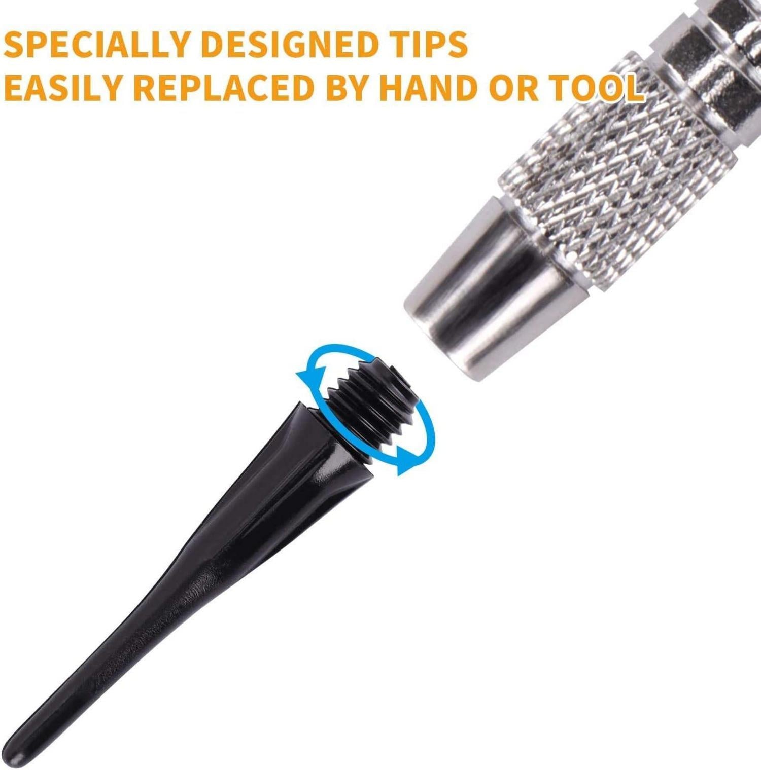 Dartspitzen Schwarz 2BA Softdart Plastik Dartpfeile 500 Stk