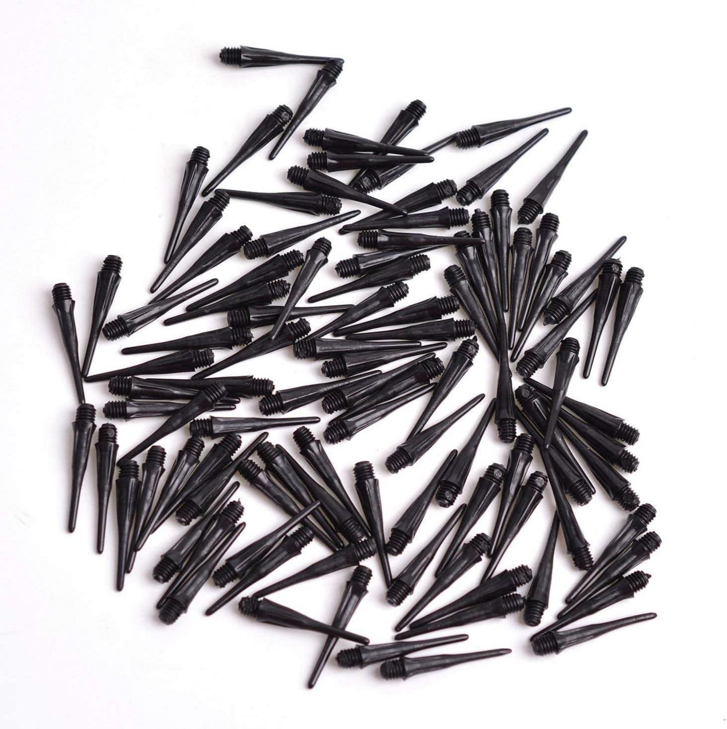 WIN.MAX 500 Stück Dartspitzen Schwarz 2BA Softdart Ersatzspitzen
