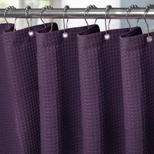 Waffel Duschvorhang Anti Schimmel Textil 92x182cm Lila