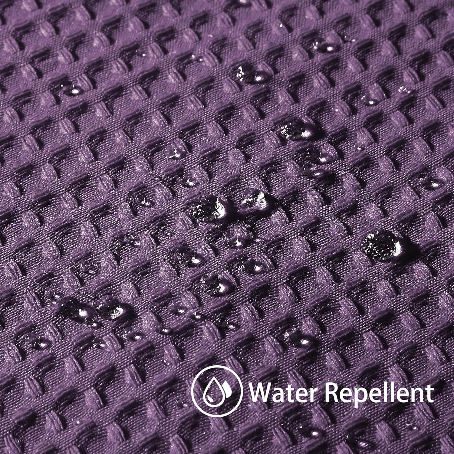 Waffel Duschvorhang Anti Schimmel Textil 92x182cm Lila