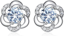 Josfeva Silber Ohrstecker Blumen Zirkonia Geschenkbox