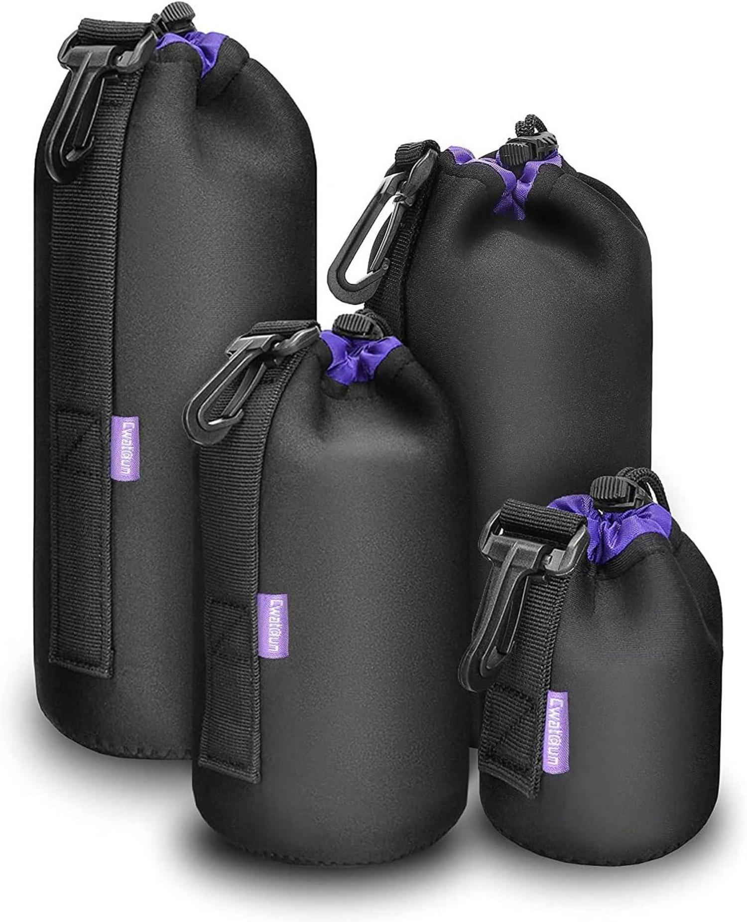 Neopren Objektivtasche Set für Kameraobjektive 4er Pack