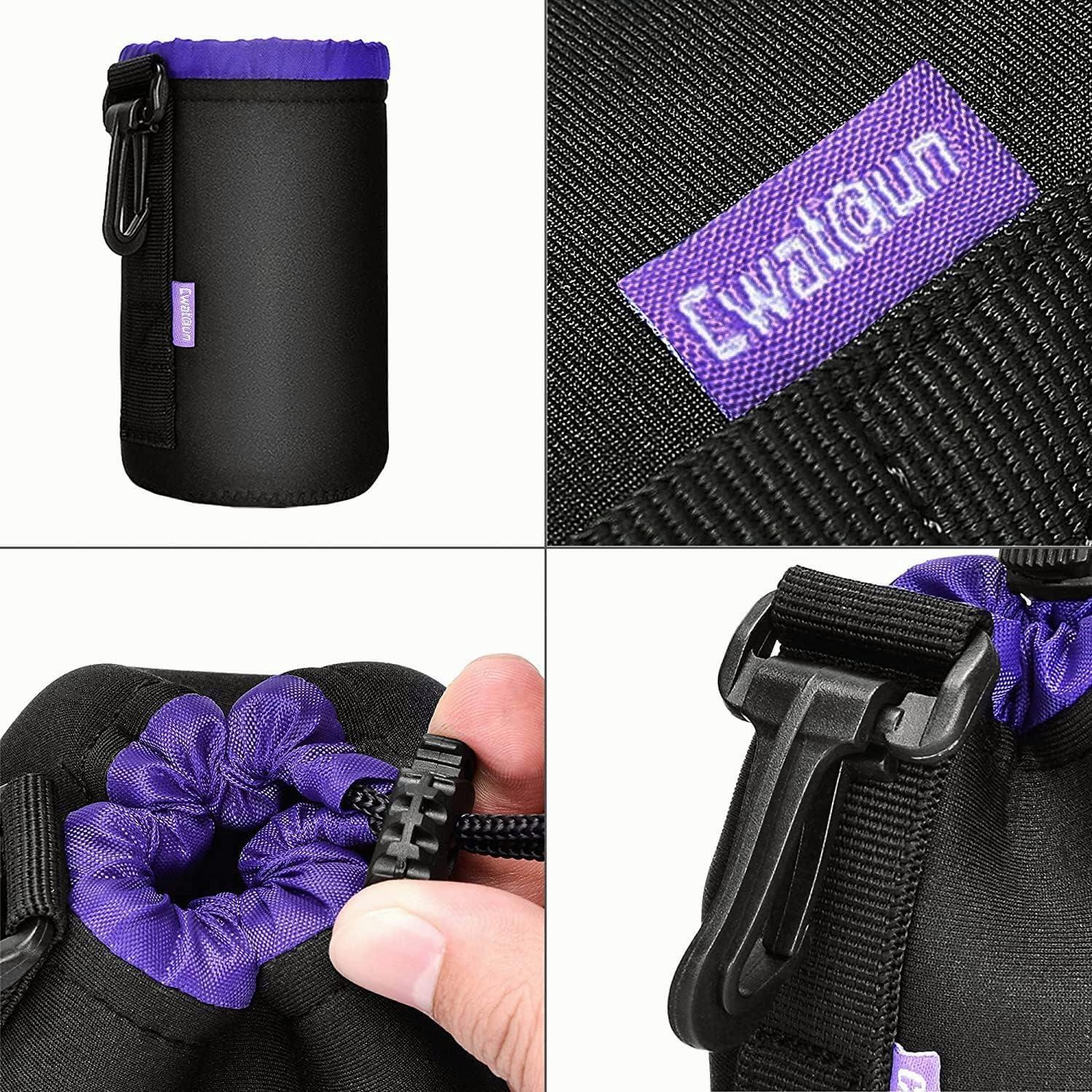 Neopren Objektivtasche Set Kamera Canon Nikon Sony Objektive 4 Größen Schwarz