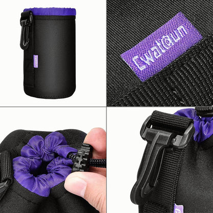 Neopren Objektivtasche Set Kamera Canon Nikon Sony Objektive 4 Größen Schwarz
