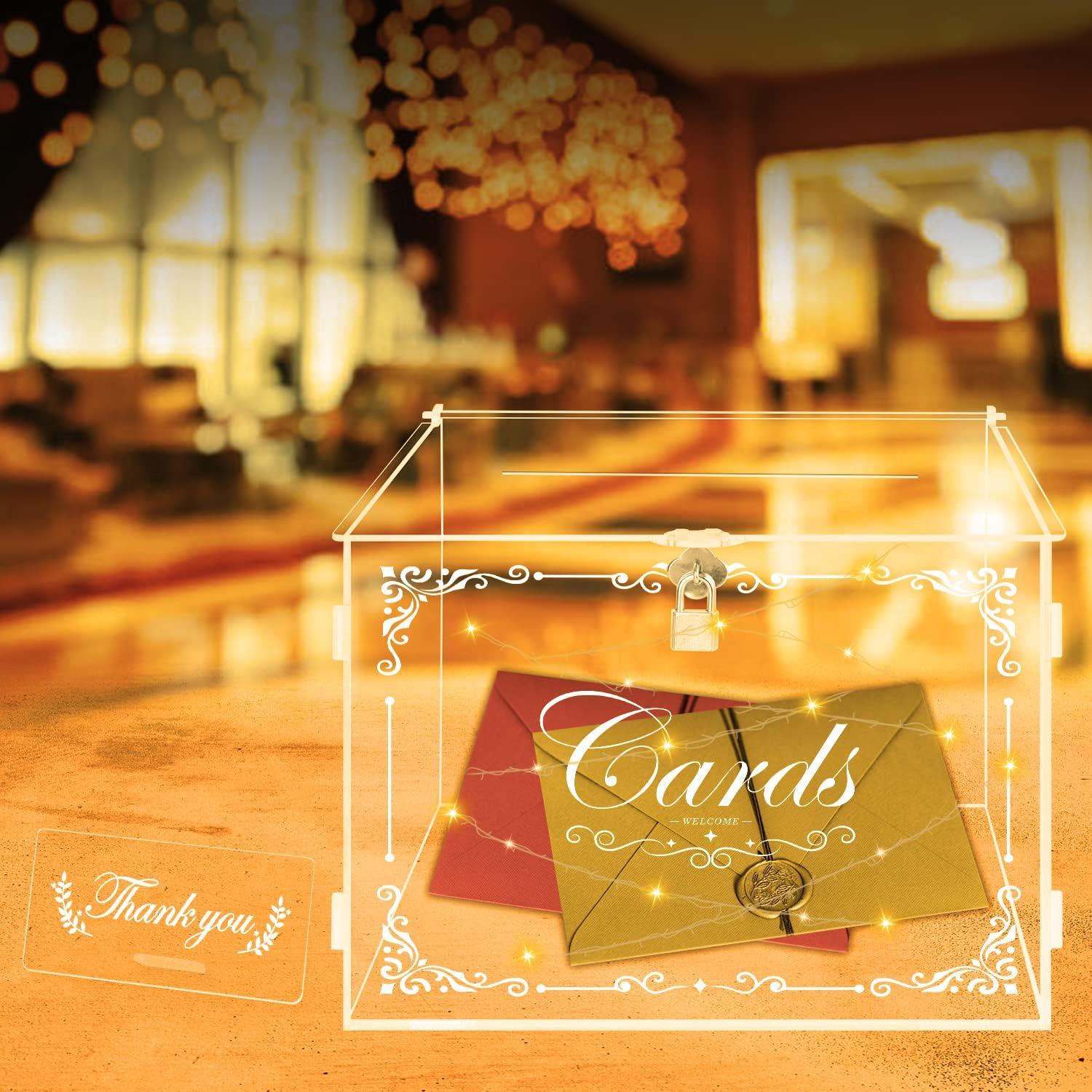 Hochzeit Kartenbox Acryl Hochzeitsbox Geschenkkarten Vintage Briefbox