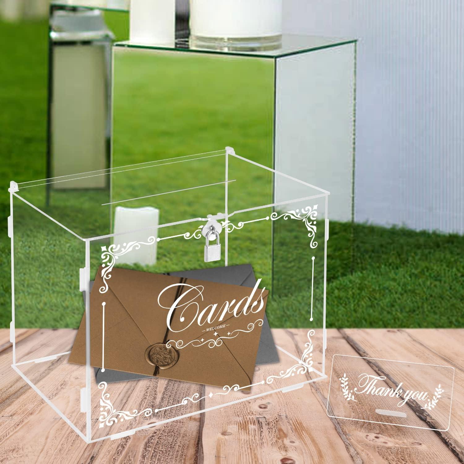 Hochzeit Acryl Kartenbox Geschenkkarten Geldbox Vintage Briefbox