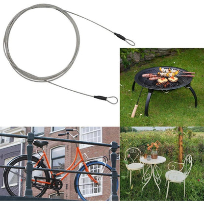 Stahlseil mit Ösen Wohnwagen Zubehör ummantelt 3m