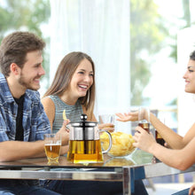 550ml Glas Teekanne mit Edelstahl-Sieb und Deckel