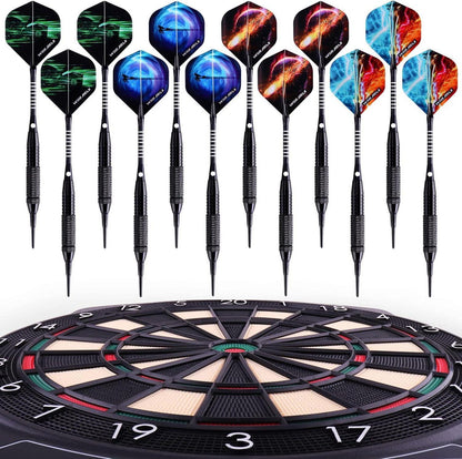 Soft Dartpfeile Set 12 Stück 18g Kunststoffspitze Profi Darts