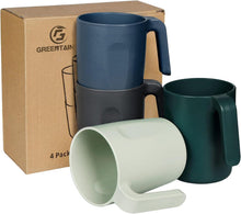 Greentainer 4er Kaffeetassen Trinkbecher 450ml ohne Melamin