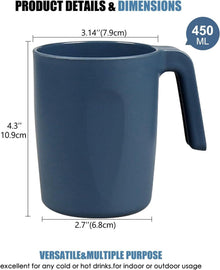 Greentainer Tasse 4er Set 450ml Kinder Erwachsene