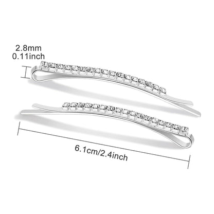 Kristall Haarnadeln Strass Bobby Pin 15 Stück Silber