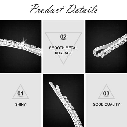 Kristall Haarnadeln Strass Bobby Pin 15 Stück Silber