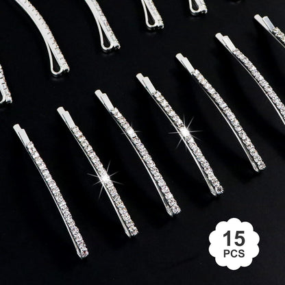 Kristall Haarnadeln Strass Bobby Pin Metall Haarschmuck Mädchen Damen Hochzeit