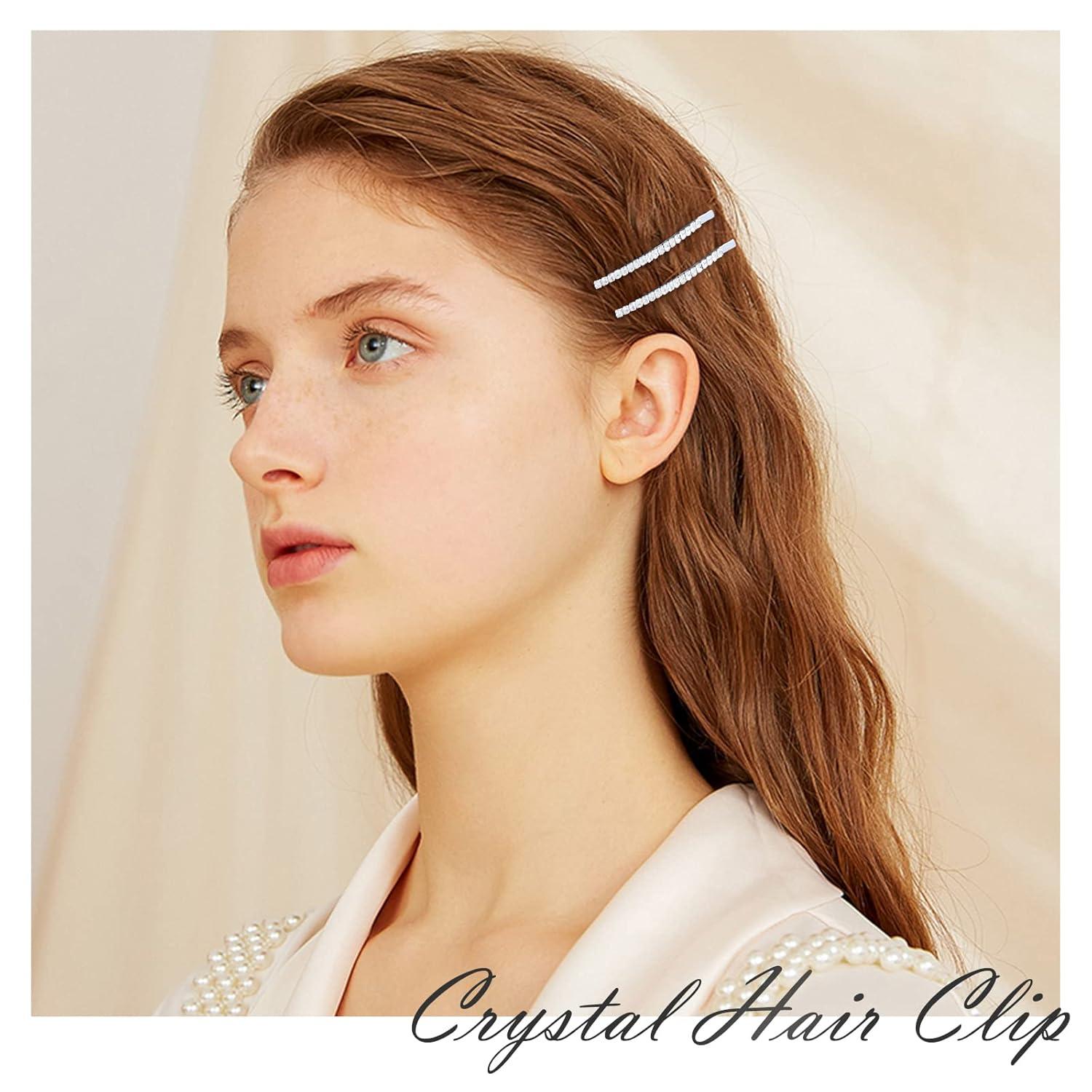 Kristall Haarnadeln Set 15 Stück Strass Bobby Pins Silber Haarschmuck