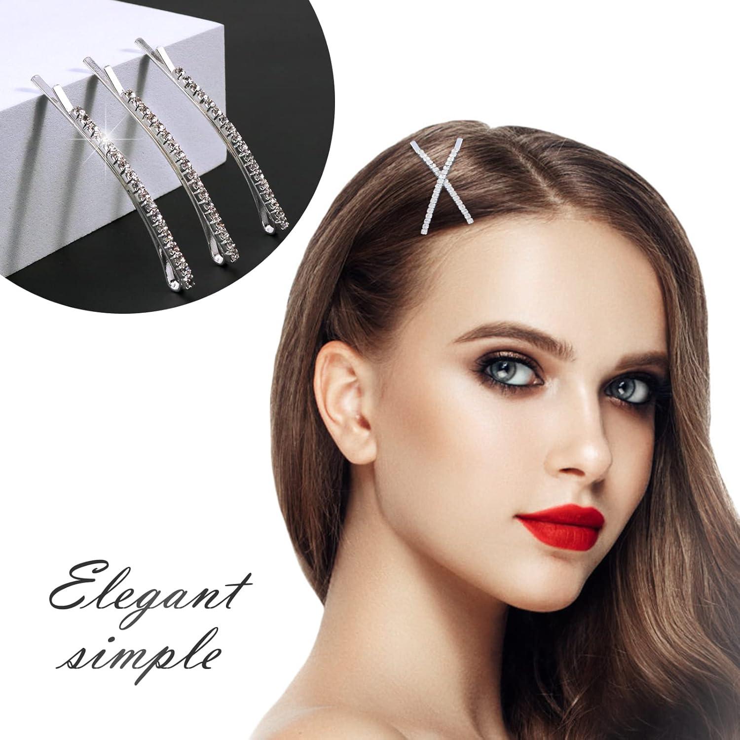 Kristall Haarnadeln Strass Bobby Pin Metall Haarschmuck Damen Party