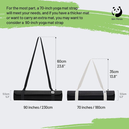 Tragegurt Yogamatte aus Baumwolle Schwarz Verstellbar