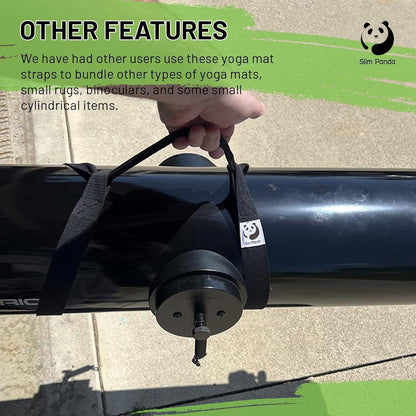 Tragegurt Yogamatte aus Baumwolle Schwarz Verstellbar