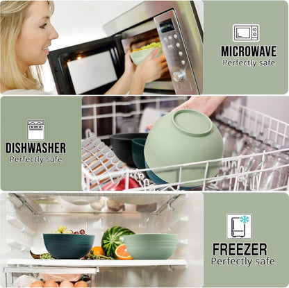 Greentainer 4er Set Müslischalen 710ml Unbreakable Cereal Bowls