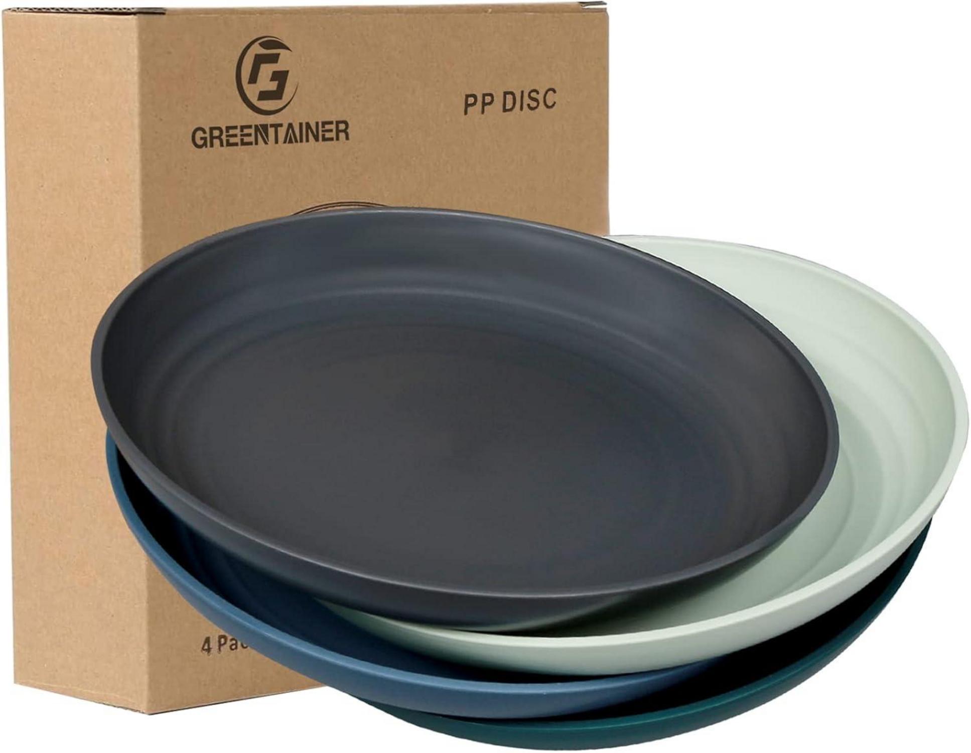Greentainer Teller 4er Set 19.8cm Unzerbrechliches Geschirr PP