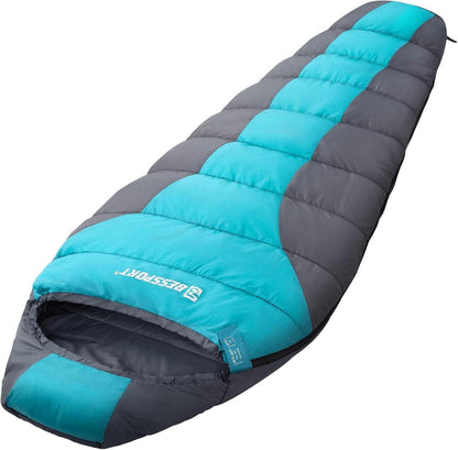Mumienschlafsack 3 Saison Ultraleicht Camping Trekking Blau