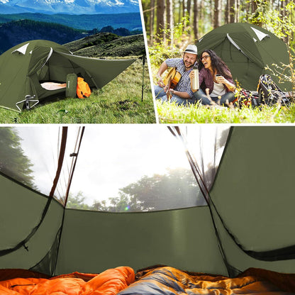 Ultraleichtes Camping Zelt 1 2 3 Personen, Wasserdicht Winddicht Kuppelzelt