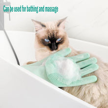 Haustier Grooming Handschuhe Silikagel Bürste Aufhängbares