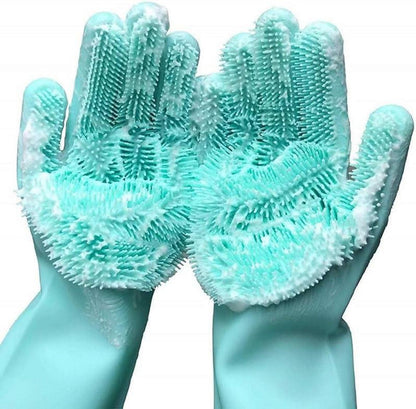 Haustier Grooming Handschuhe Silikagel Bürste Aufhängbares Design