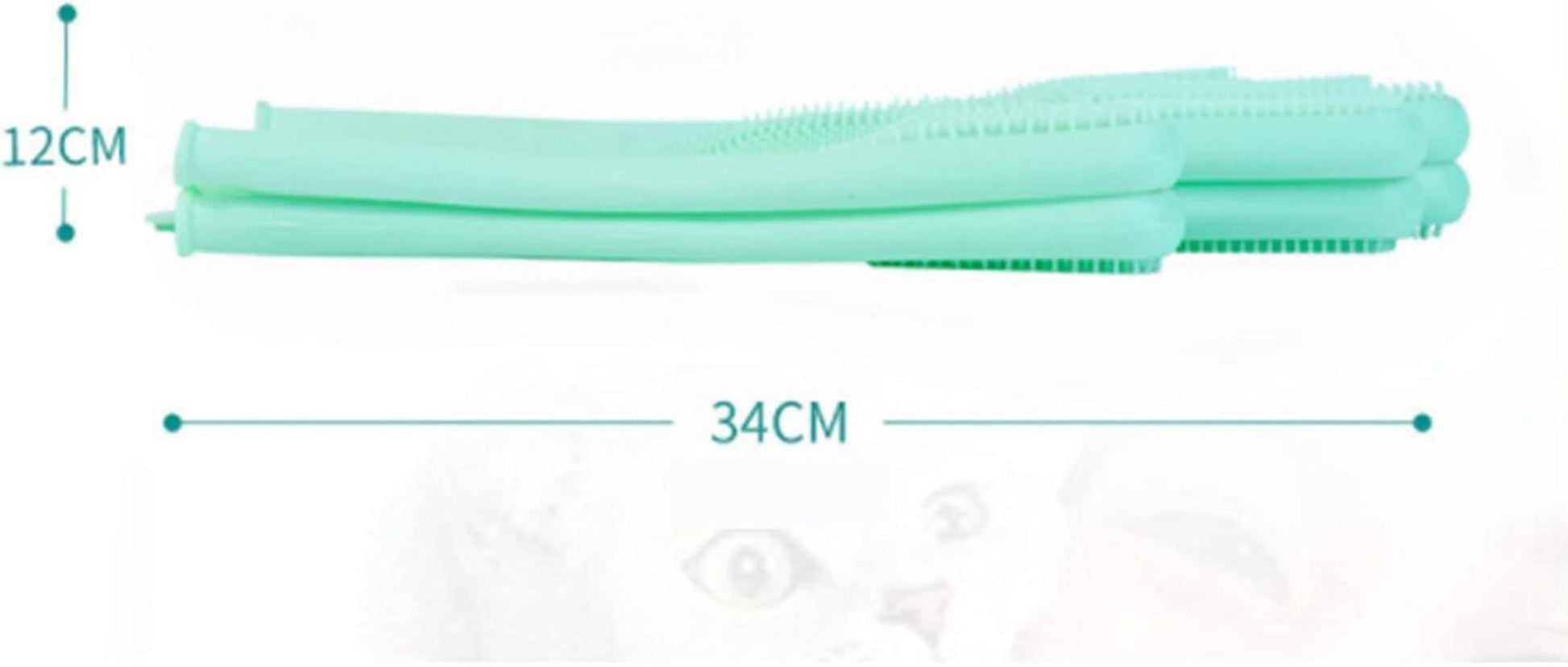 Haustier Grooming Handschuhe Silikagel Bürste Hunde Katzen Baden Grün