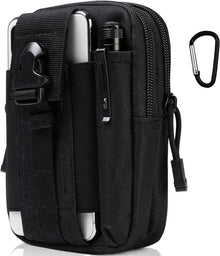 Taktische Gürteltasche mit Molle-System, Schwarz