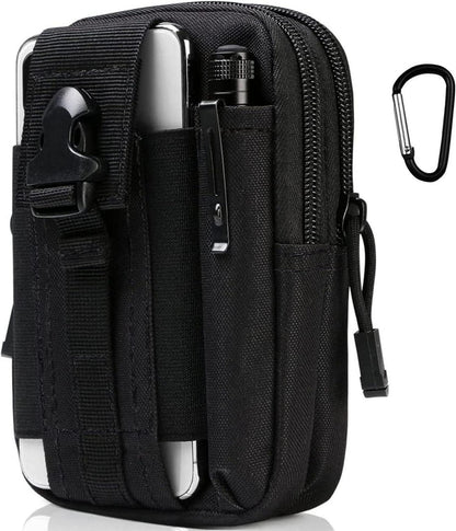 Taktische Gürteltasche mit Molle-System, Schwarz