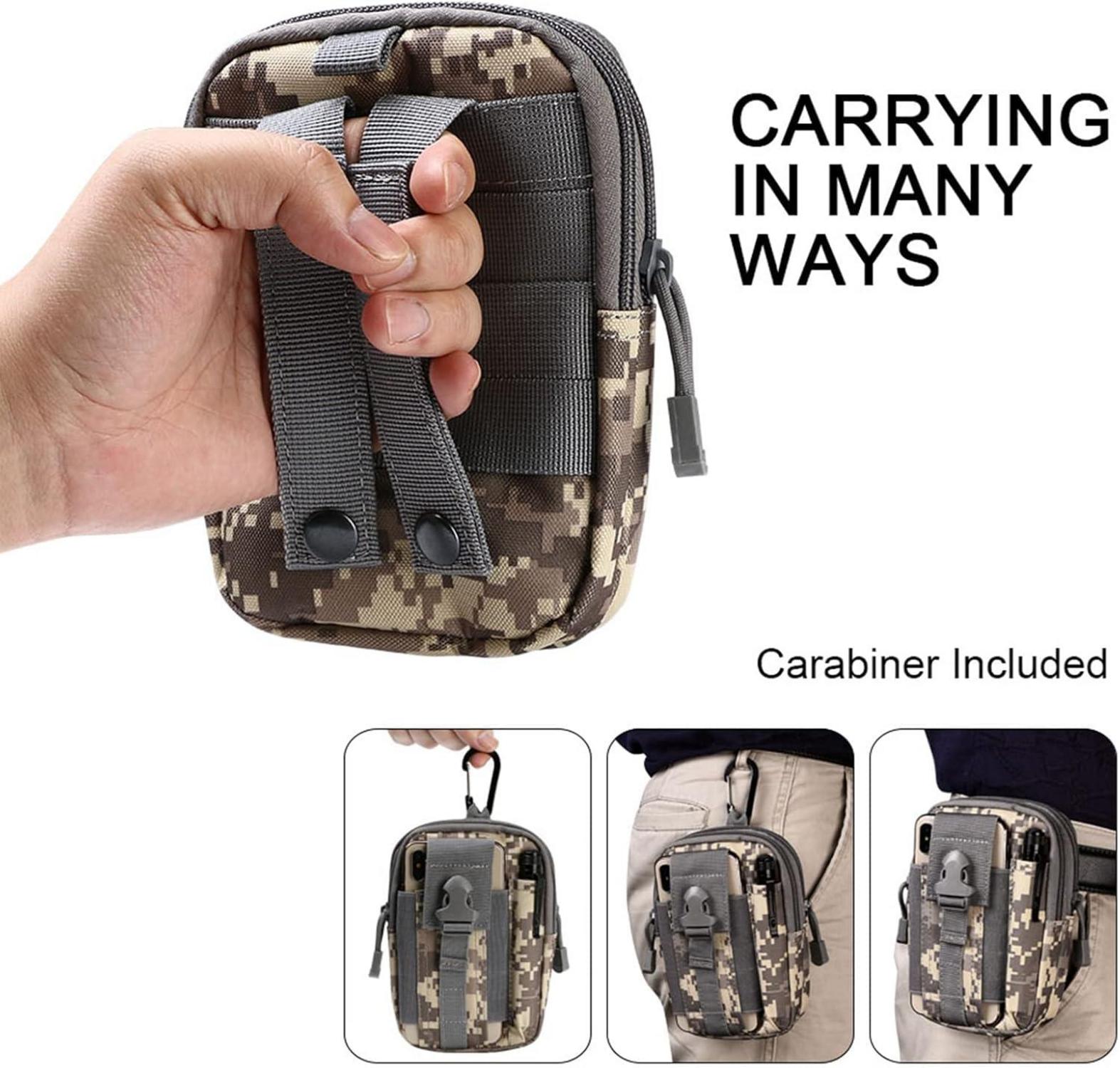 Taktische Hüfttasche Schwarz 1000D Molle Gürteltasche Beutel EDC Outdoor