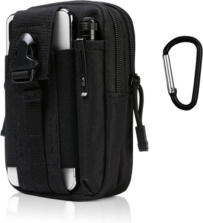 Flintronic Taktische Molle Gürteltasche Schwarz 1000D Oxford Stoff 18x12x4cm