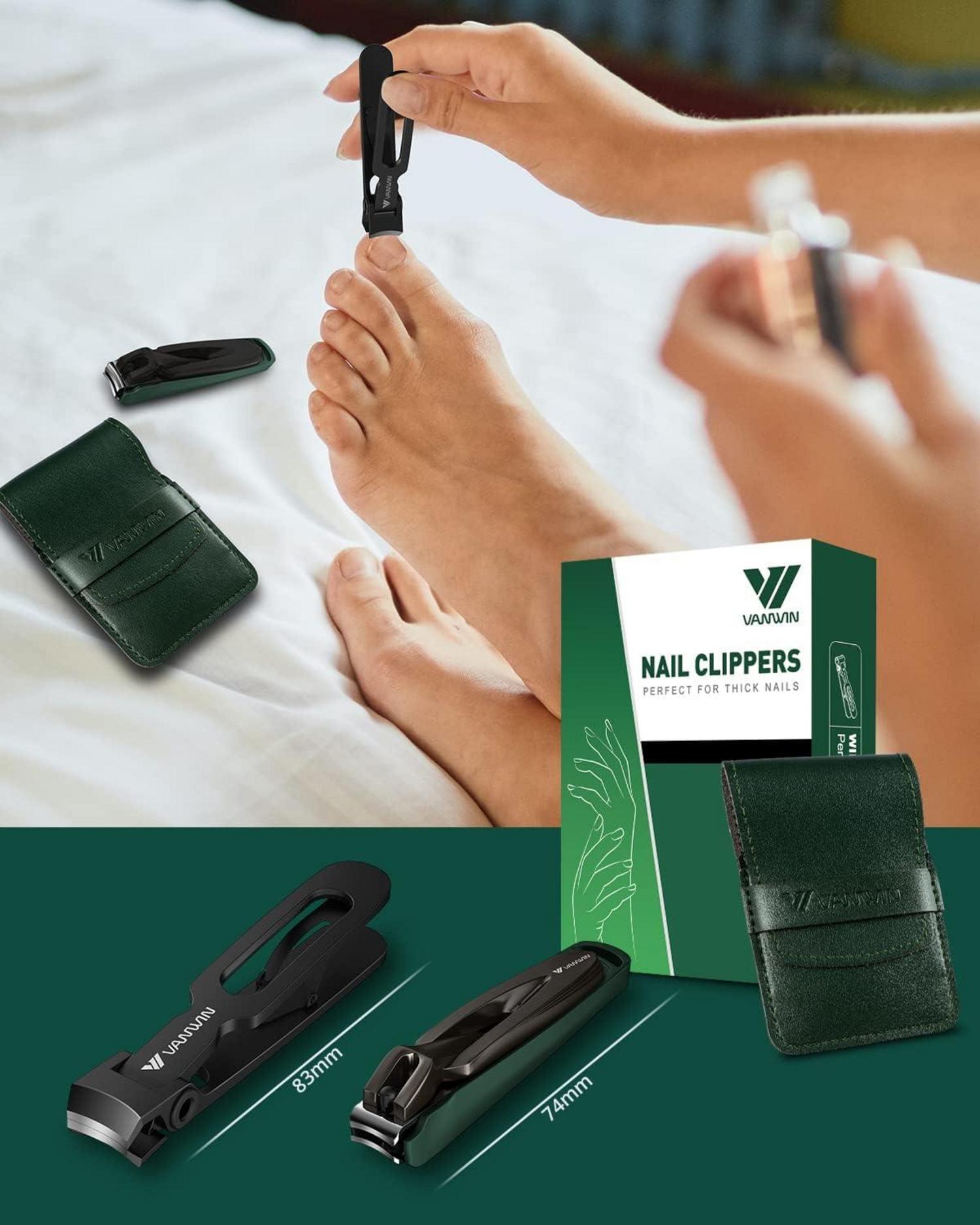 Nagelknipser Set Edelstahl Zehennagelknipser groß mit Auffangbehälter