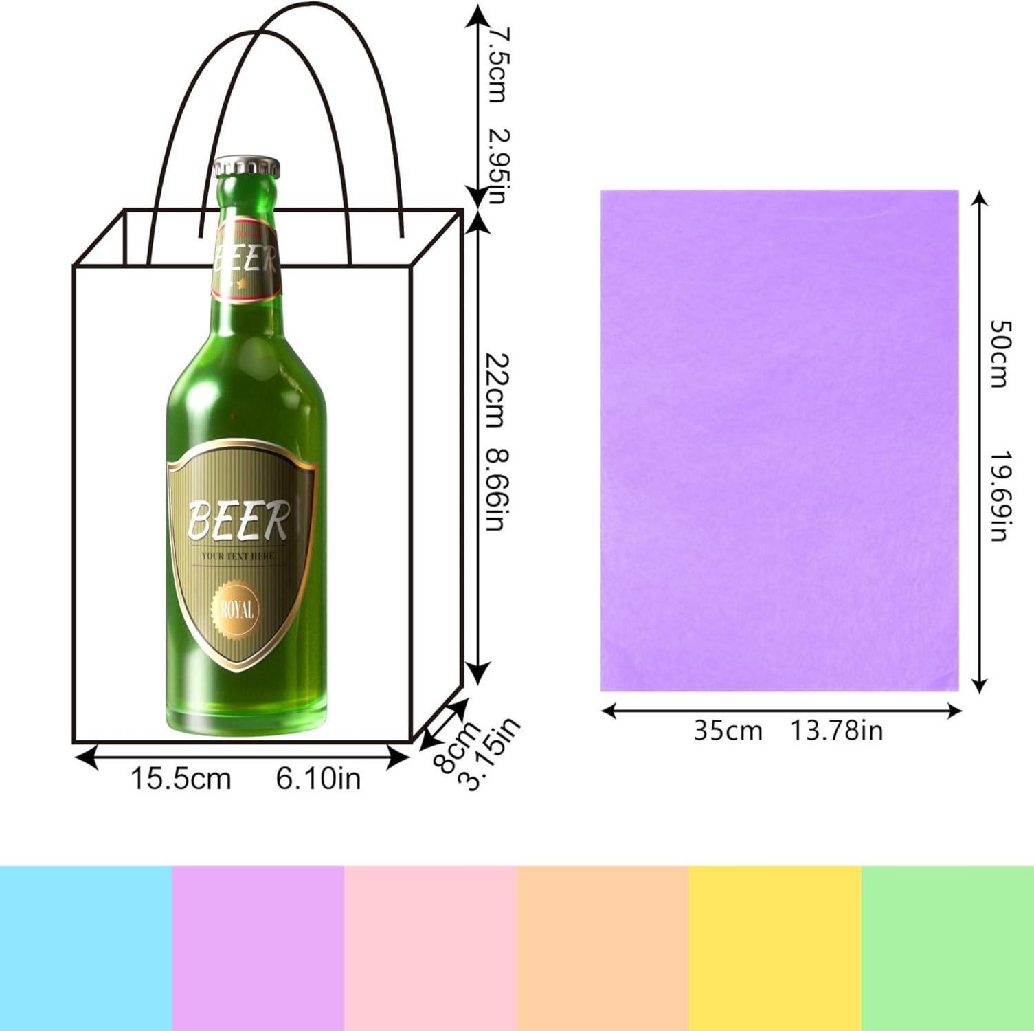 12 Stück Regenbogen Geschenktüten + Seidenpapier Süßigkeitentüten
