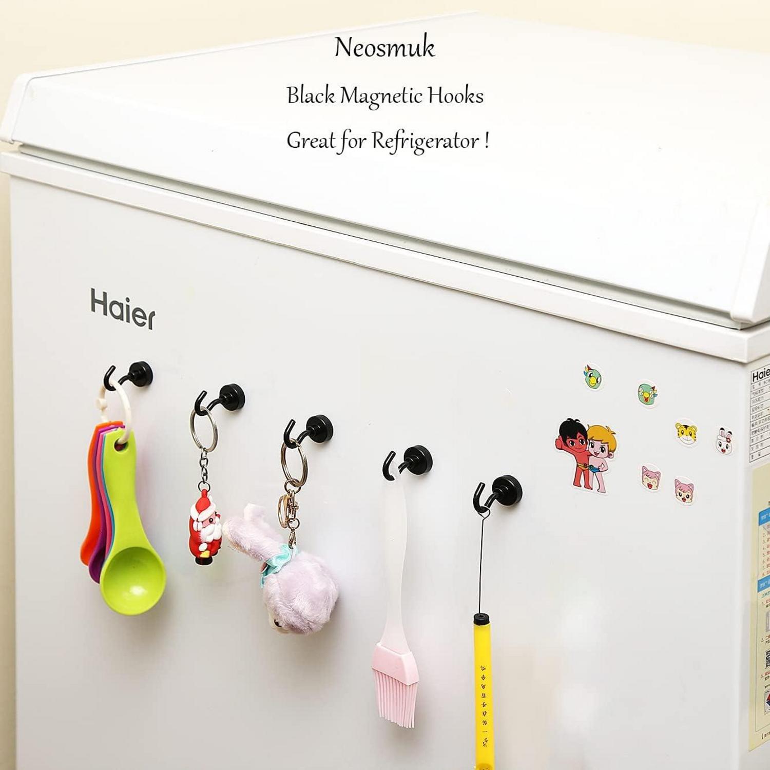 Neosmuk Magnethaken schwarz 10kg Magnet Haken Extra Stark