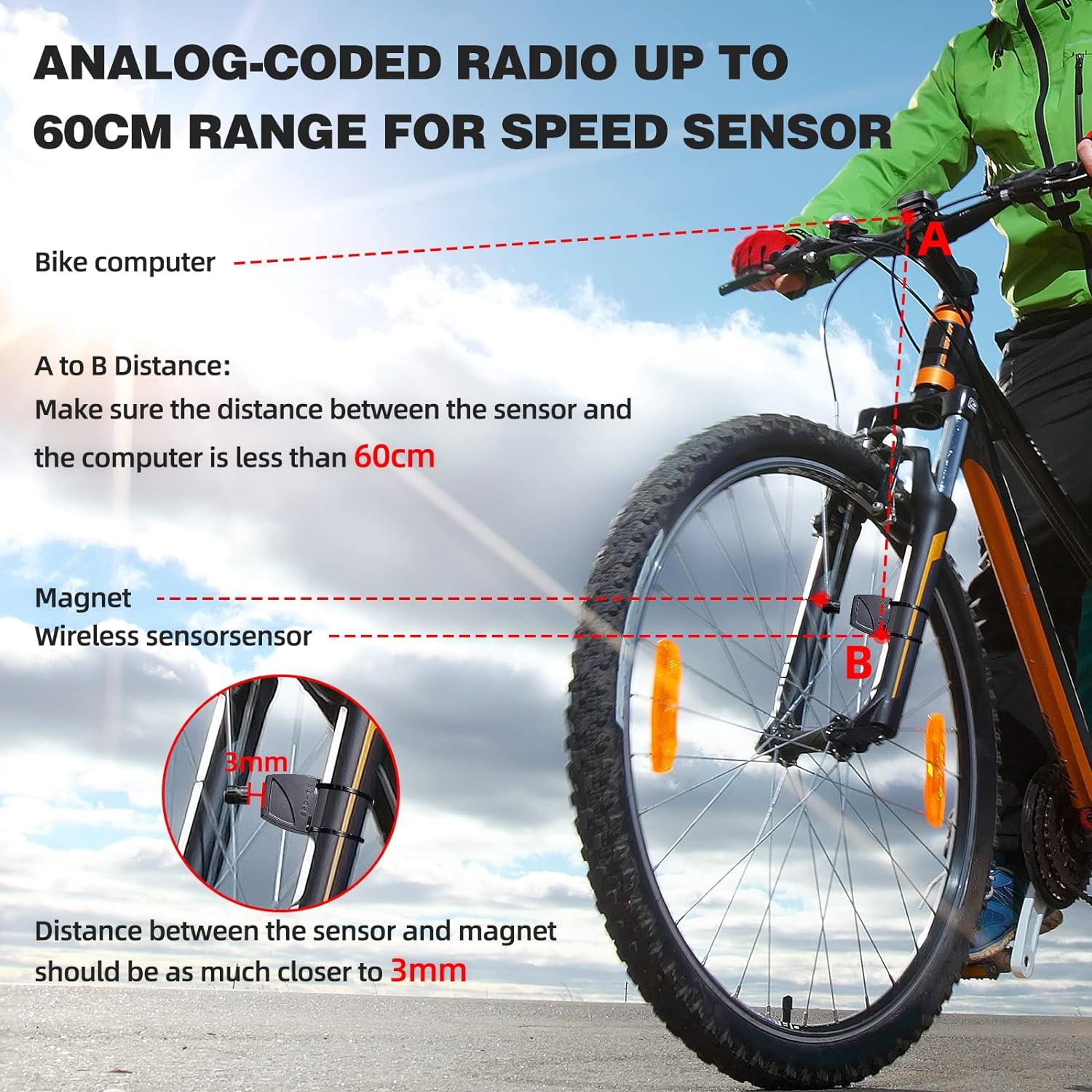 Fahrradcomputer Kabellos 19 Funktionen IP54 Display Schwarz