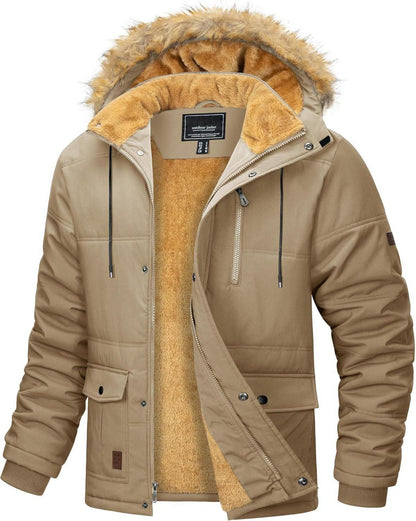 Winter Parka Jacke Herren Outdoor Warme Fleecejacke