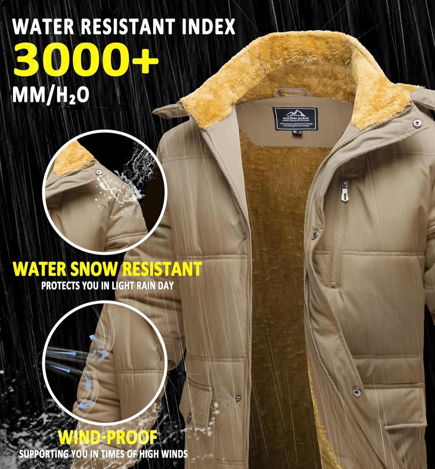 Winter Parka Jacke Herren Outdoor Warme Fleecejacke