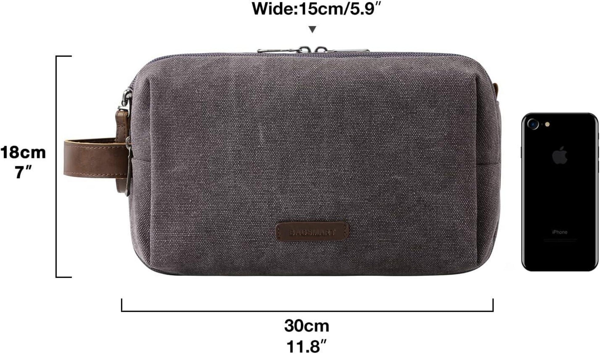 Herren Kulturtasche Dunkelgrau Travel Toiletry Organizer Kit