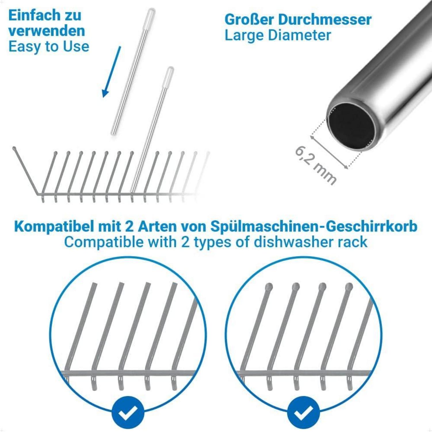 Flaschenhalter für Spülmaschine 5er-Set Ecooe Silikonkappe 26,7 cm