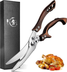 Profi Geflügelschere Edelstahl Fleischschere mit Knochen- und