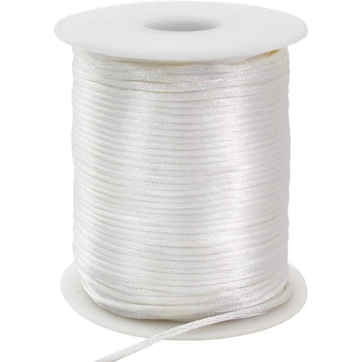 2mm Cremeweiße Nylonschnur – 110m Satinschnur für Schmuck & Makramee