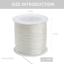 Weiße Nylonschnur 1mm - 91m für Schmuck & Makramee