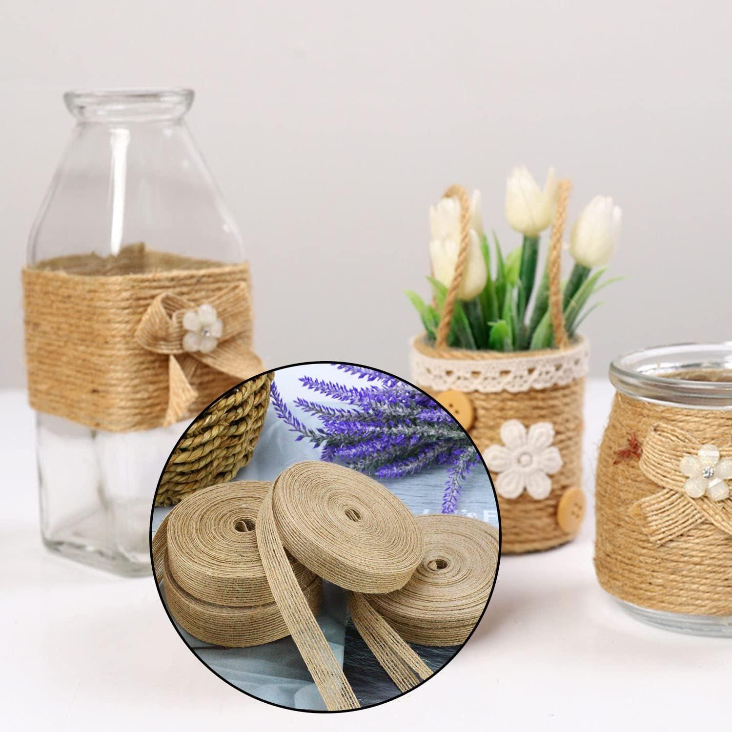 Juteband Set 5 Rollen Vintage Geschenkband Deko Hochzeit DIY