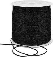 Schwarze Nylonschnur 1mm x 100 m für Armbänder und Schmuckherstellung