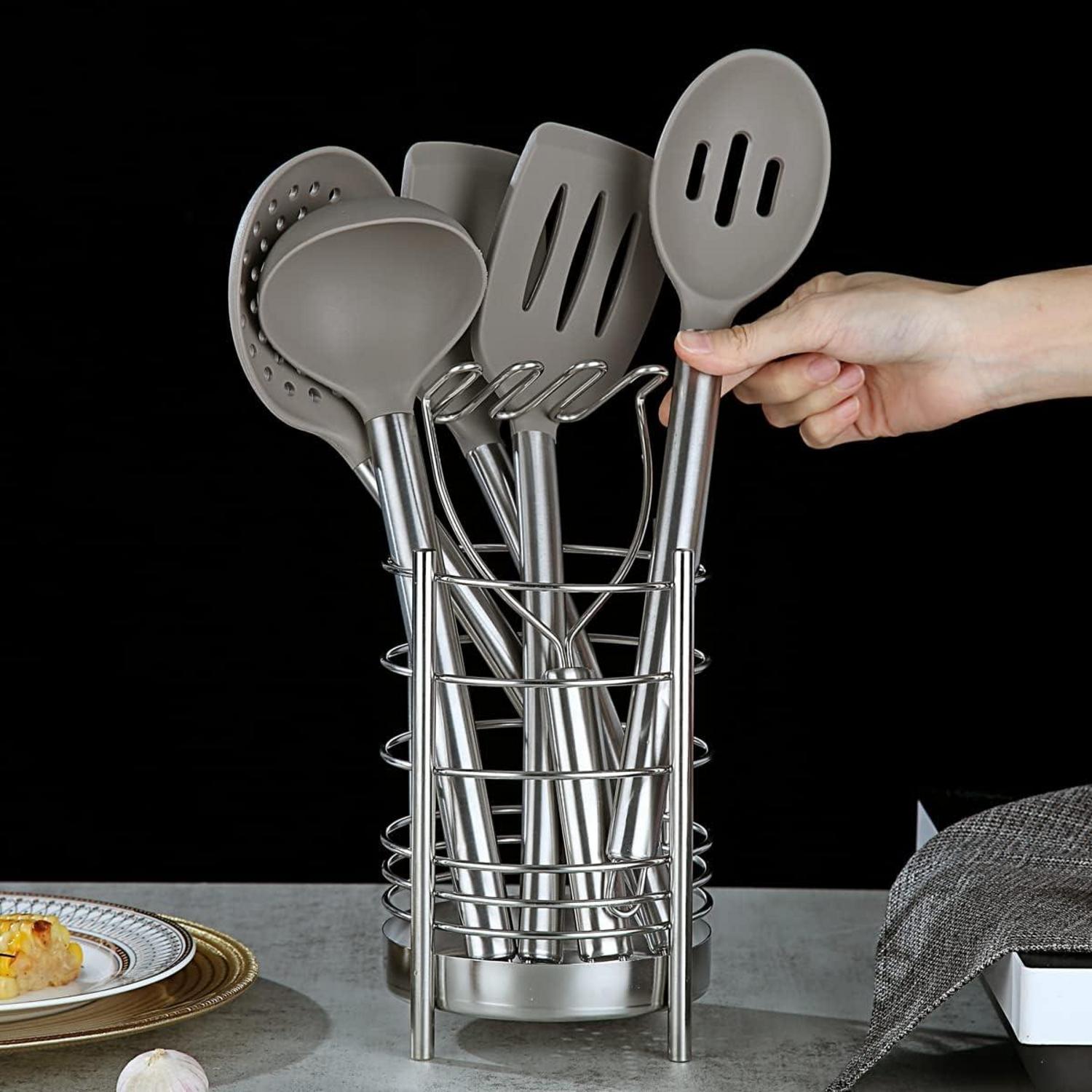 Küchenutensilien Set 38-teilig Silikon Kochgeschirr Edelstahl